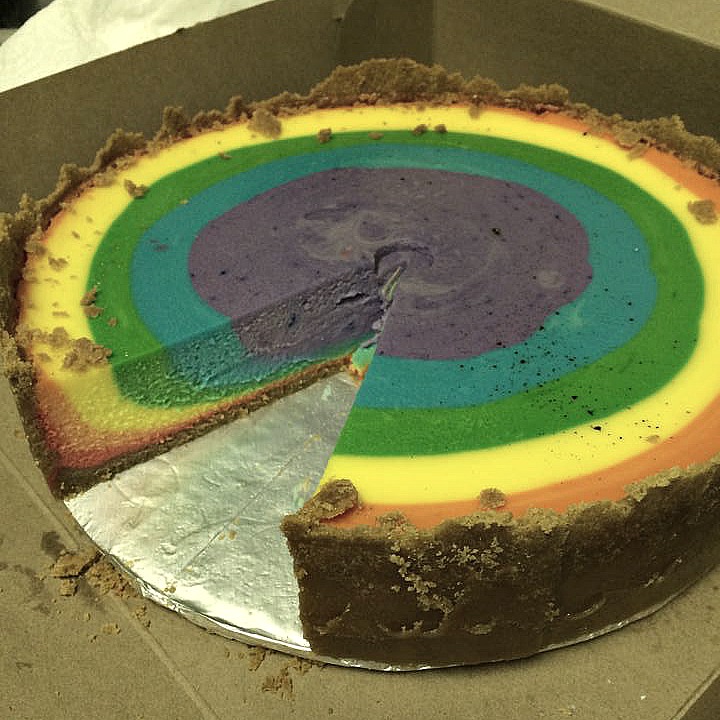 Rainbow cheesecake